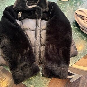 DKNY Plush Black Teddy Jacket